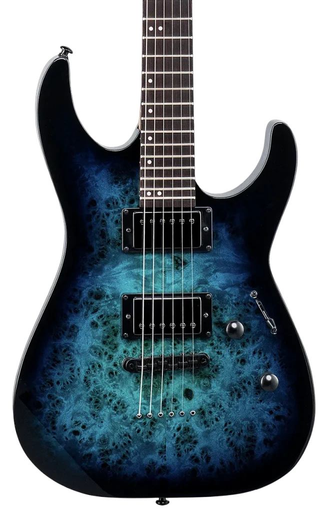 LTD M200DX Blue Burst Close